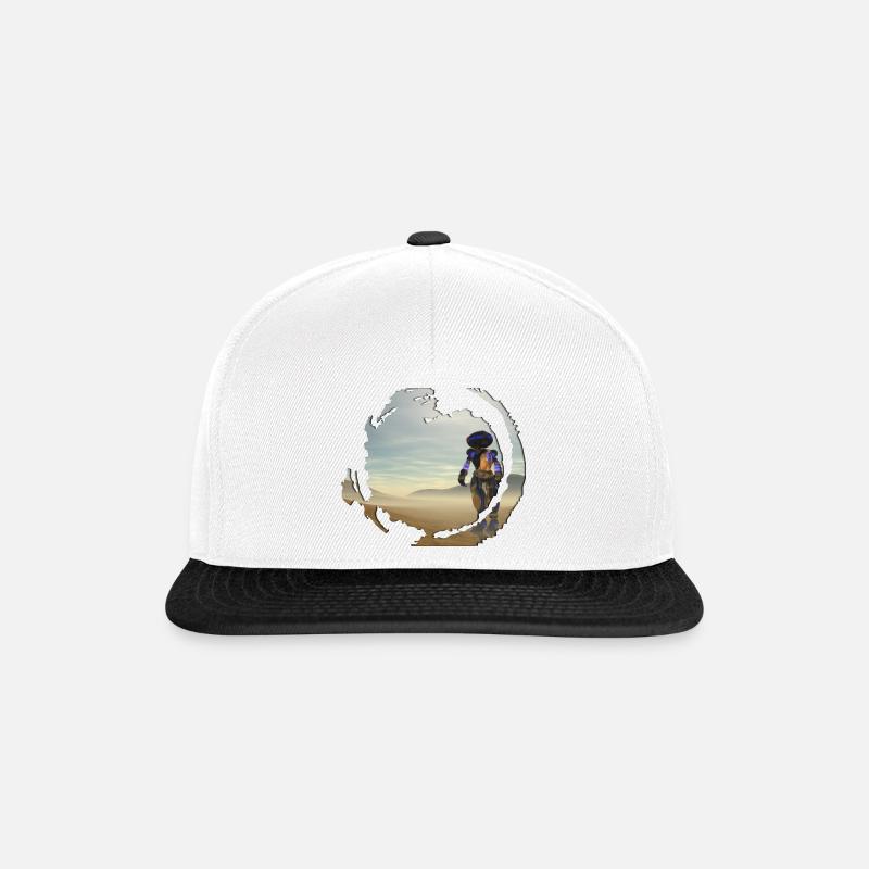 robot dessert - Casquette snapback - blanc/noir