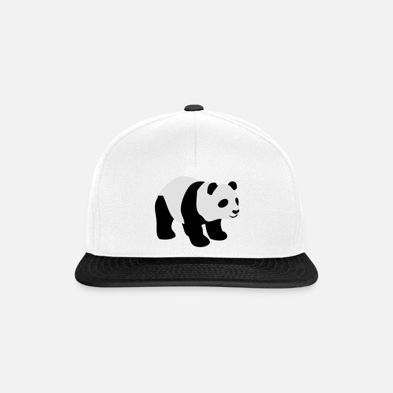 Panda - Snapback Cap - Weiß/Schwarz