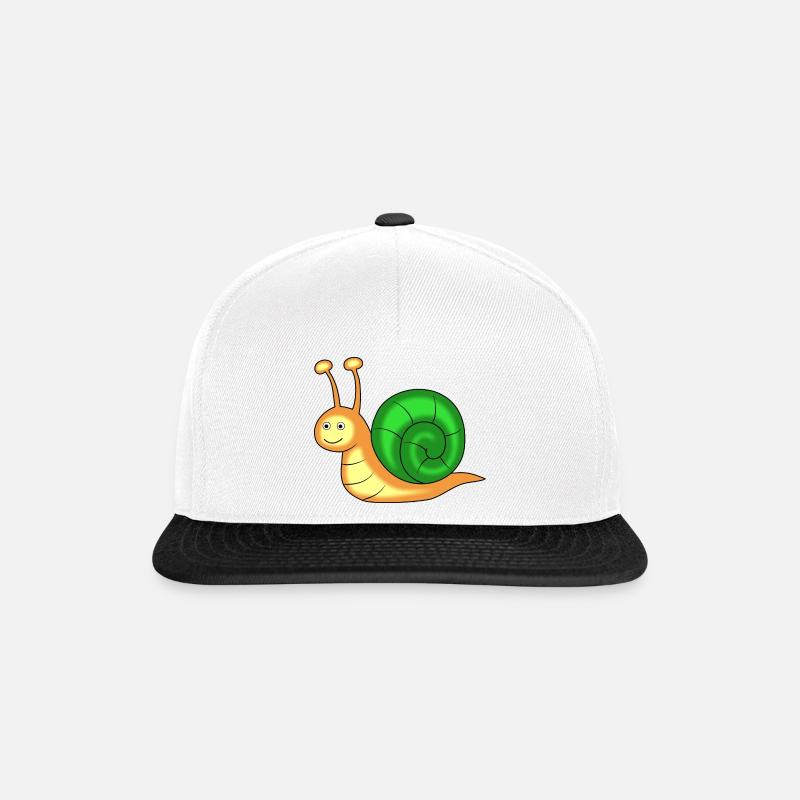 escargot - Casquette snapback - blanc/noir