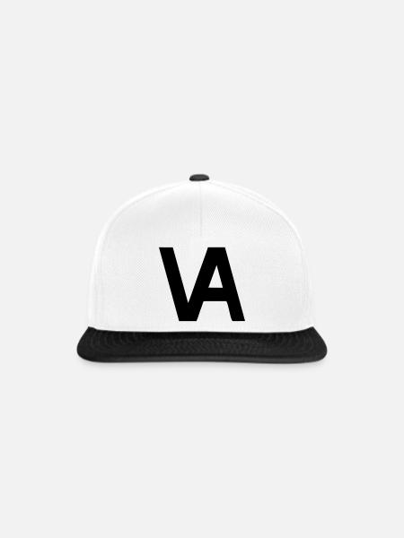 Minimalistisches Segel-Outline - Snapback Cap - Weiß/Schwarz