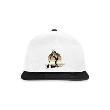 Standup Paddleboarding - SUP - Snapback Cap - Weiß/Schwarz - Vorne
