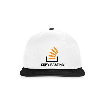 Copy Pasting Programming Coder Software Developer - Snapback Cap - Weiß/Schwarz - Vorne