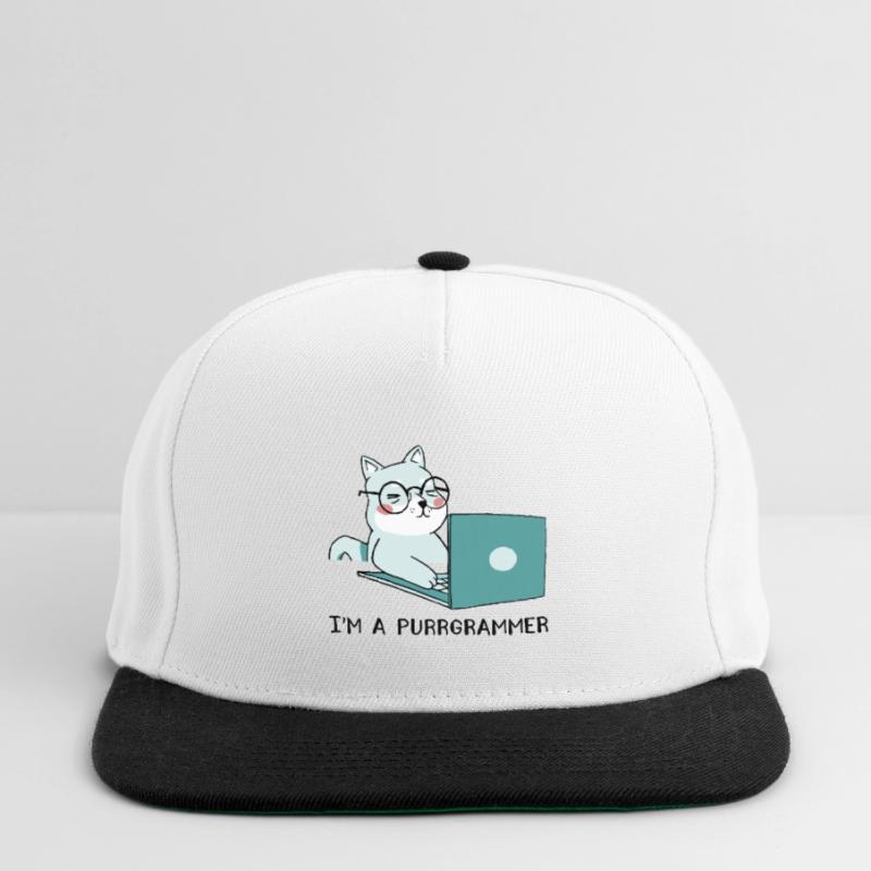 I'm A Purrgrammer Coder Software Developer Compute Snapback Cap