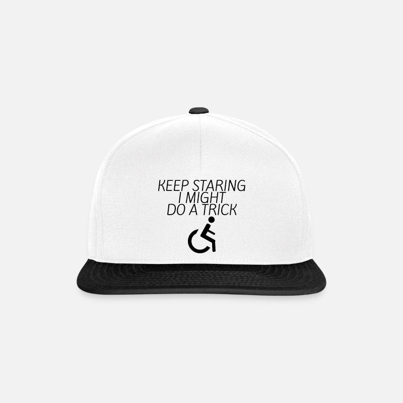Keep Staring I Might Do A Trick 9 - Snapback Cap - Weiß/Schwarz