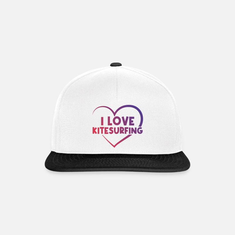 Adoro il cuore del kitesurf - Snapback Cap - bianco/nero