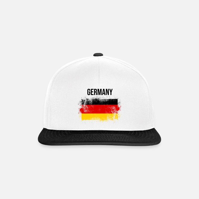 Deutschland - Snapback Cap - Weiß/Schwarz