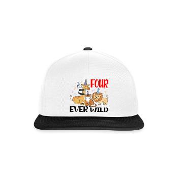 Four Ever Wild 41 - Snapback Cap - Weiß/Schwarz - Vorne