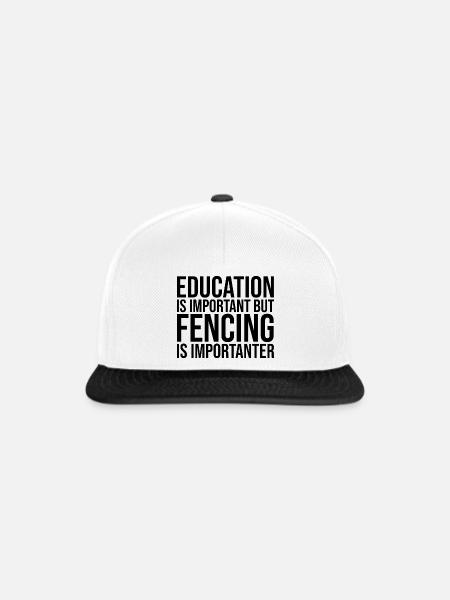 Fechten Fechten Zaun - Snapback Cap - Weiß/Schwarz