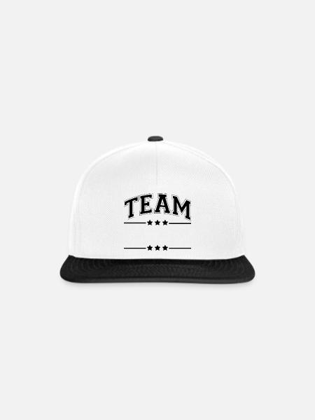 Team - Snapback Cap - Weiß/Schwarz