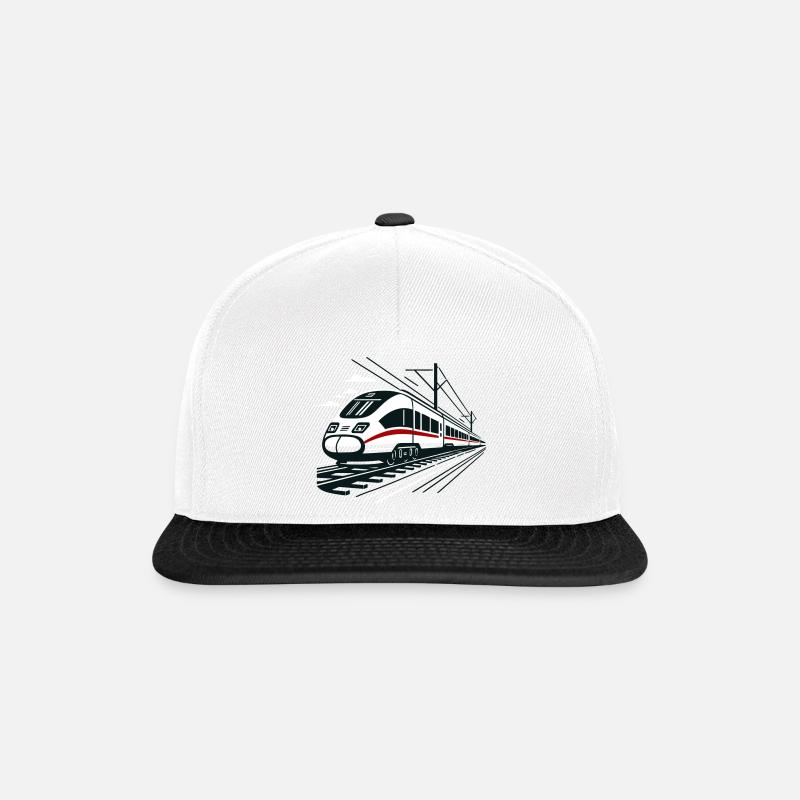 Hochgeschwindigkeitszug - Snapback Cap - Weiß/Schwarz