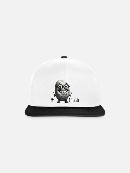 Mr Potato - Snapback Cap - Weiß/Schwarz