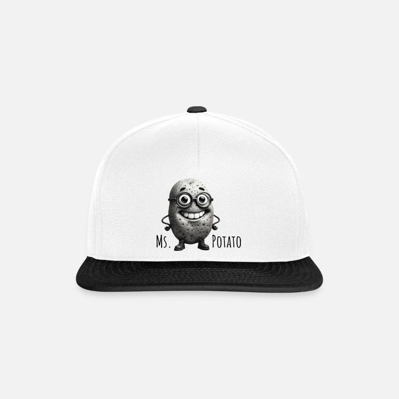 Mr Potato - Snapback Cap - Weiß/Schwarz