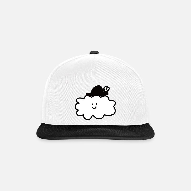 Cloud wearing a hat - Snapback Cap - white/black