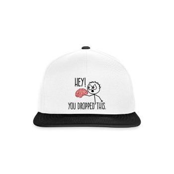 Here, something has fallen down your brain saying - Snapback Cap - white/black - Front