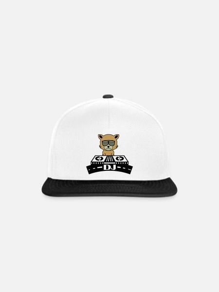 Fuchs DJ Comic - Snapback Cap - Weiß/Schwarz