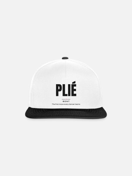 Gefaltet — Gebogen | Wahrer Ballettwortschatz - Snapback Cap - Weiß/Schwarz