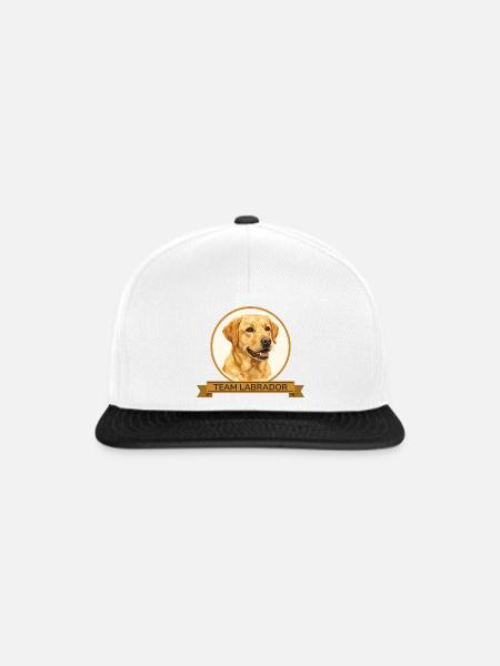 Team Labrador Retriever - Snapback Cap - Weiß/Schwarz