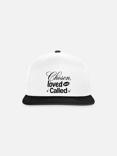 Chosen, Loved and Called - Snapback Cap - Weiß/Schwarz