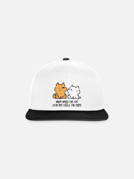Gott hat ihnen Schwänze angezogen - Snapback Cap - Weiß/Schwarz
