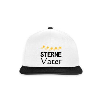 Sterne Vater Vatertag Familie Sprüche Geschenk - Snapback Cap - Weiß/Schwarz - Vorne