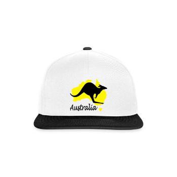 australia australien - Snapback Cap - Weiß/Schwarz - Vorne