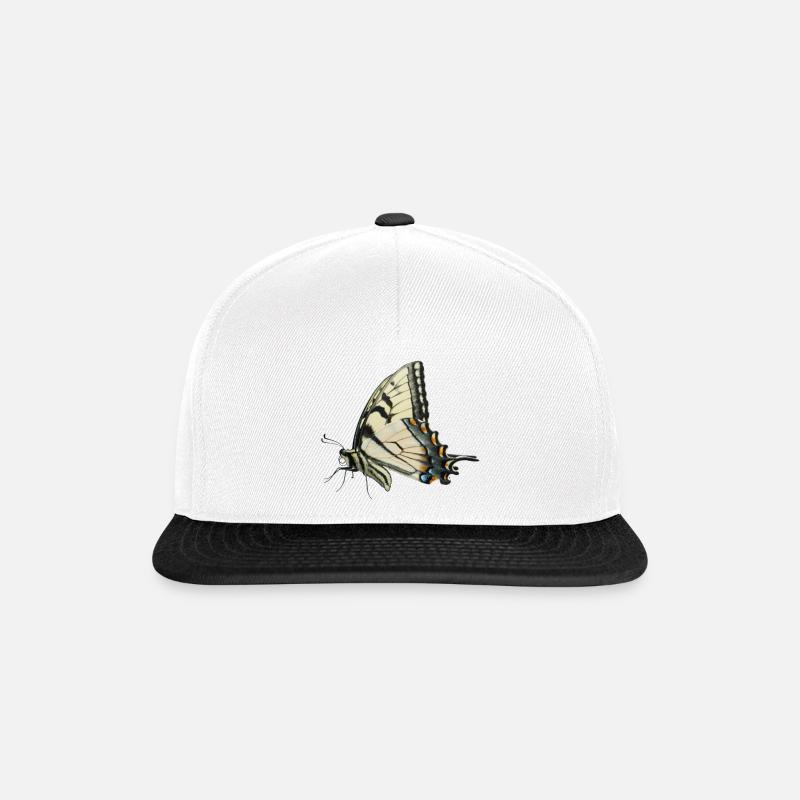 Butterfly swallowtail - Snapback Cap - white/black
