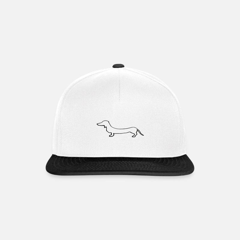 teckel - Casquette snapback - blanc/noir