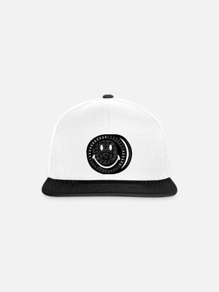 Smiley Oreo - Snapback Cap - Weiß/Schwarz