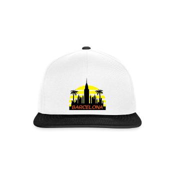 barcelone2 - Casquette snapback - blanc/noir - Devant