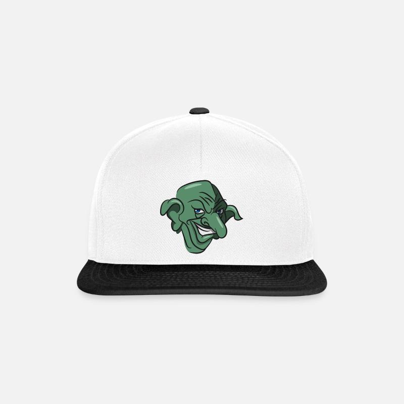 troll dangereux dessin animé sinistre maerchen forest fa - Casquette snapback - blanc/noir