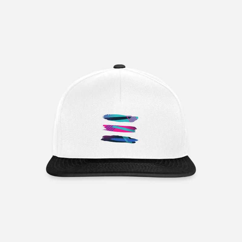 Pinsel - Snapback Cap - Weiß/Schwarz