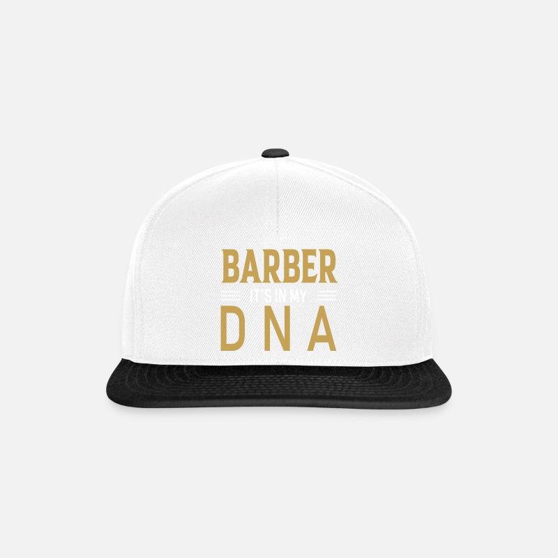 Design ADN Barber dans un style rétro - Casquette snapback - blanc/noir