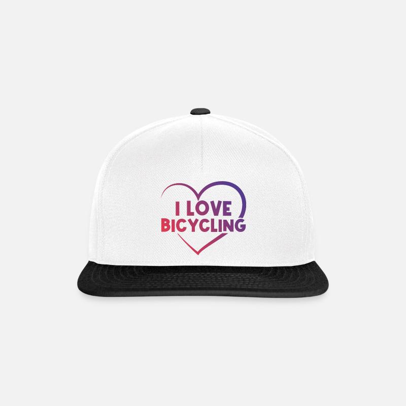 I love cycling - Snapback Cap - white/black
