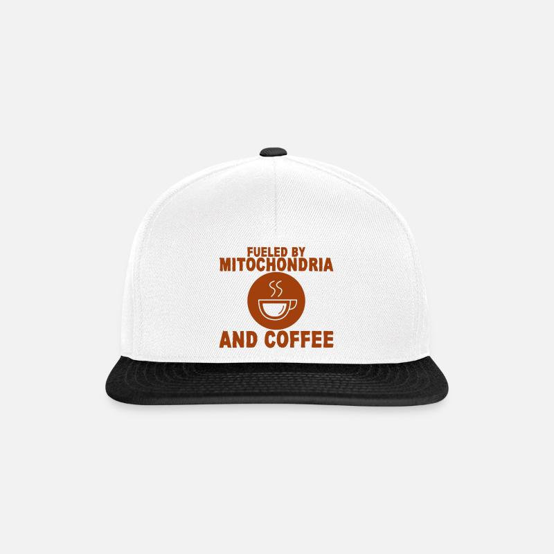 Fueled by Mitochondria And Coffee 4 - Snapback Cap - white/black