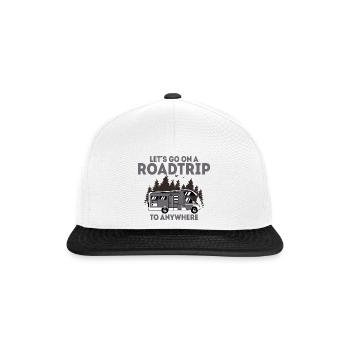 Partons en roadtrip n’importe où 4 - Casquette snapback - blanc/noir - Devant