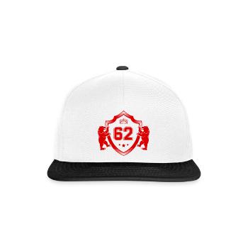 62 Nombre d’armoiries - Casquette snapback - blanc/noir - Devant
