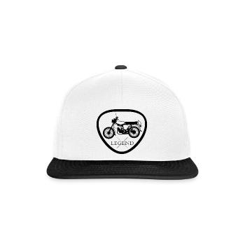 legend simson s50 s51 Symbol DDR Nostalgie icon - Snapback Cap - Weiß/Schwarz - Vorne