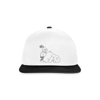 Teddy Bear Bunny - Snapback Cap - white/black - Front