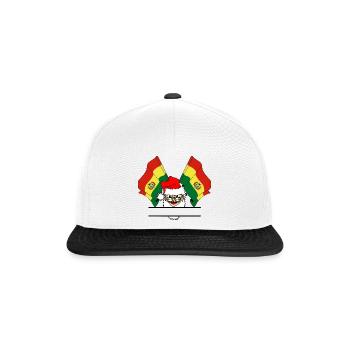 Drapeau du Père Noël de la Bolivie banderole de texte - Casquette snapback - blanc/noir - Devant