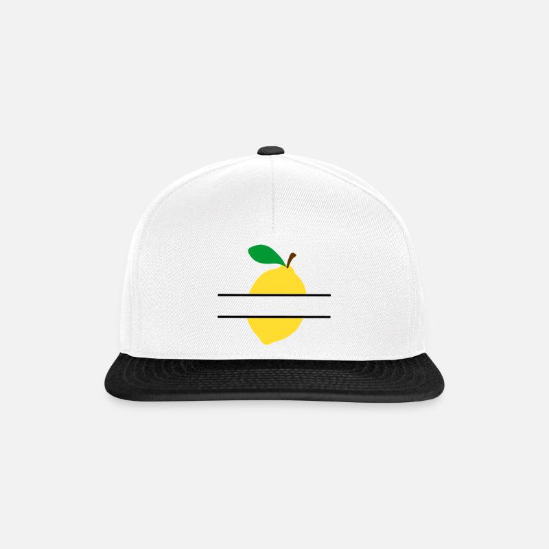 Zitronen-Banner - Snapback Cap - Weiß/Schwarz