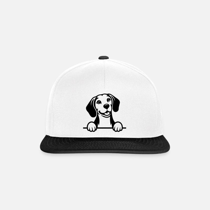 Beagle - Snapback Cap - white/black