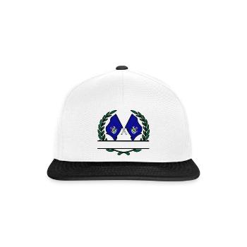 Fahnen USA Maine Lorbeerkranz Banner - Snapback Cap - Weiß/Schwarz - Vorne