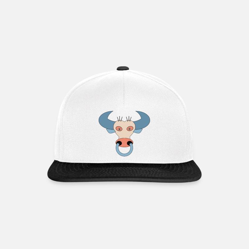 Cow N7T - Neues NFT Style - Snapback Cap - Weiß/Schwarz