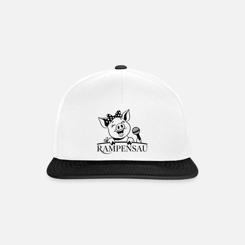 Rampensau - Snapback Cap - Weiß/Schwarz
