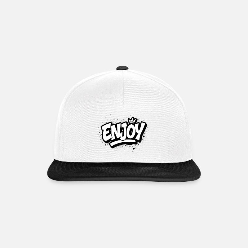 Graffiti genießen - Snapback Cap - Weiß/Schwarz