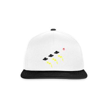 UFO Invasion Lightning Attack Alien Vector - Snapback Cap - white/black - Front