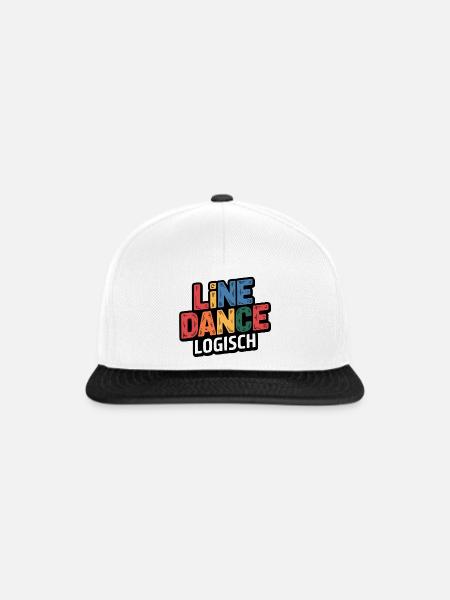 LineDance Logisch Farbig - Snapback Cap - Weiß/Schwarz