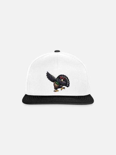 Dabbing Auerhahn - Snapback Cap - Weiß/Schwarz