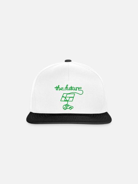 thefuture_solar_car - Snapback Cap - Weiß/Schwarz