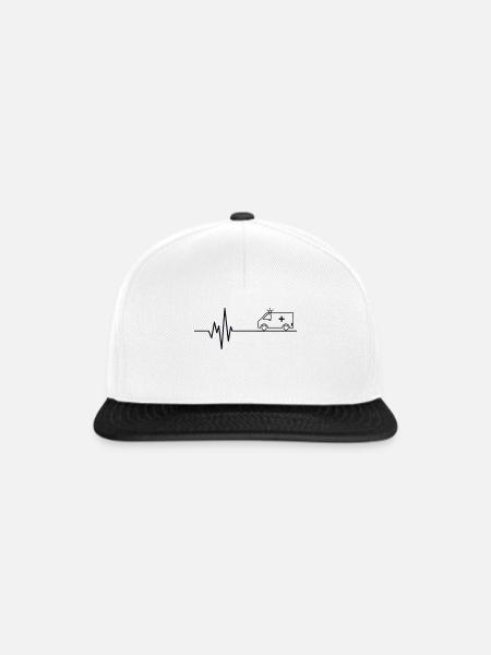 Rettungsdienst - Snapback Cap - Weiß/Schwarz